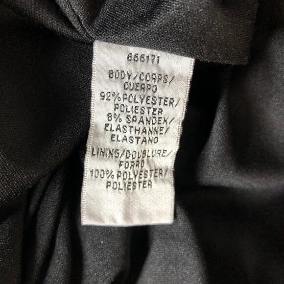 JS Collections Off Shoulder Split Gown Ruffle Maxi Evening Dress Black Size 6 - Picture 9 of 10